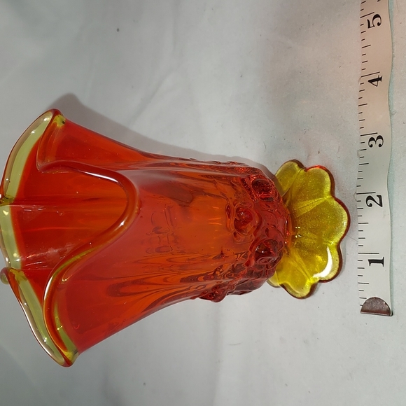 Vintage Orange Yellow Vase Accents Vintage Orange Yellow Glass